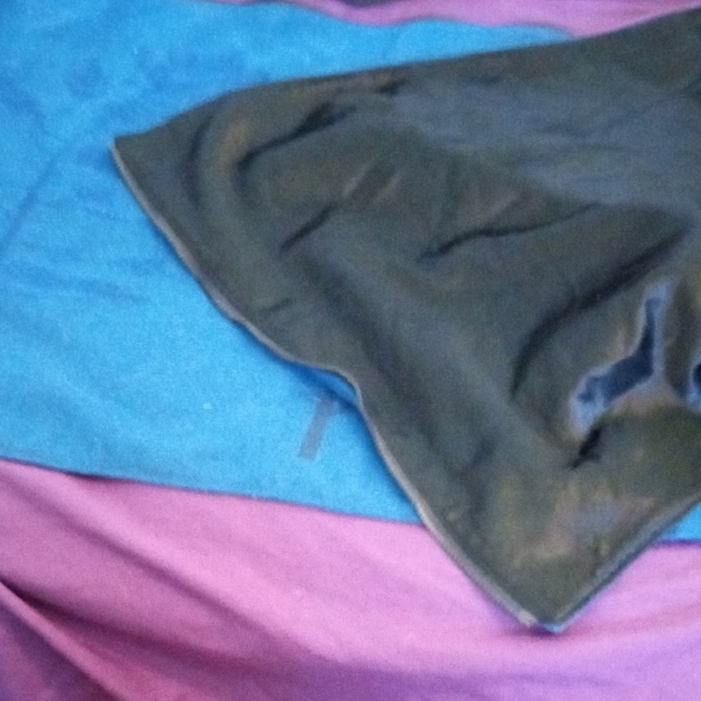 Blue Asymmetrical Wrap Midi Cape - Picture 4 of 6